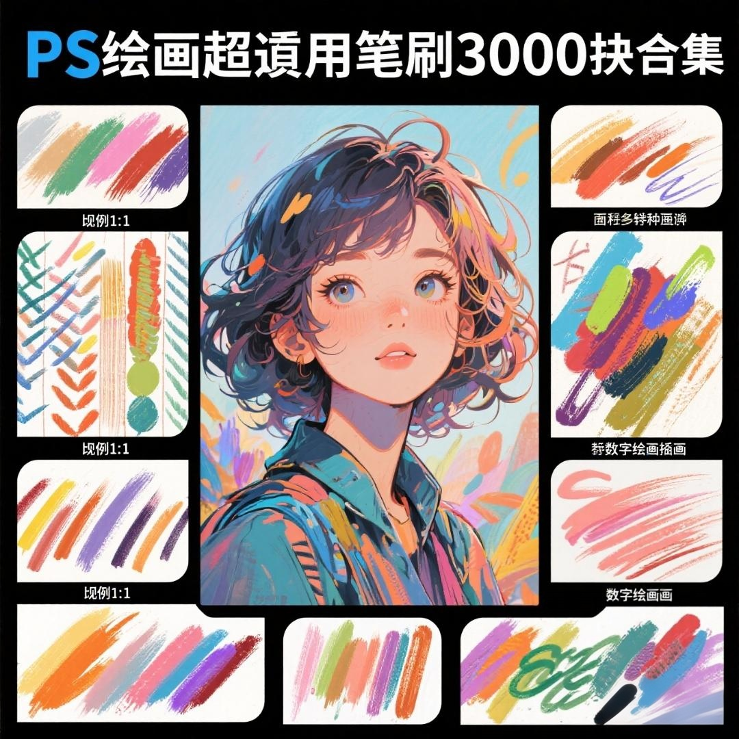 PS绘画超好用笔刷3000款合集